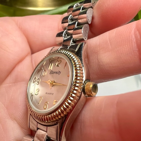 Eternity Two-Tone Stainless Steel Quartz Watch Gold Bezel - Picture 4 of 4